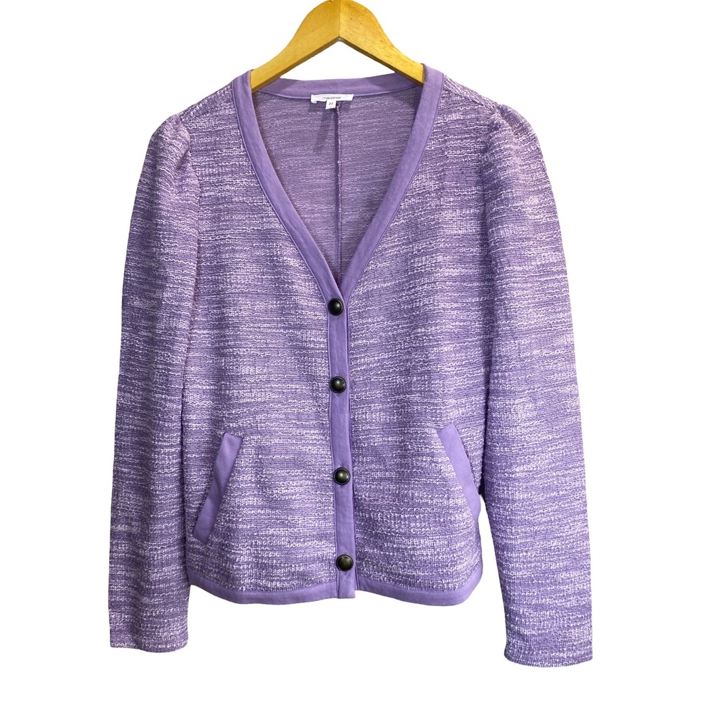 Maurices Small Purple‎ Cardigan Sweater Button Front Lightweight Knit Womens S